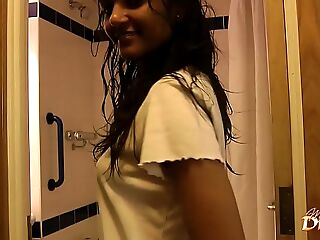 Indian Teen Divya Shaking Hot Ears in Shower